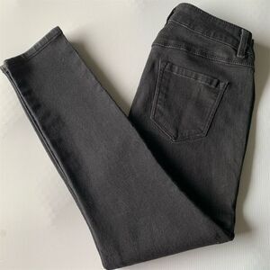 DJ Jeans Women's Gray Mid-Rise Skinny Jeans Size 6P Dark Wash